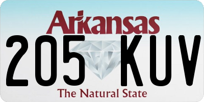 AR license plate 205KUV