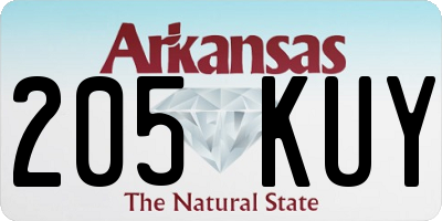 AR license plate 205KUY