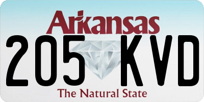 AR license plate 205KVD