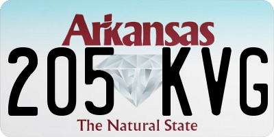 AR license plate 205KVG