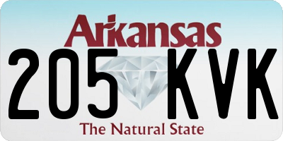 AR license plate 205KVK