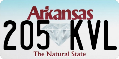 AR license plate 205KVL