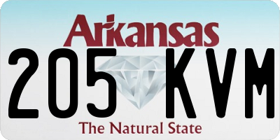 AR license plate 205KVM