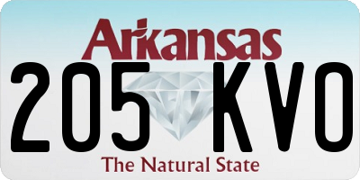 AR license plate 205KVO
