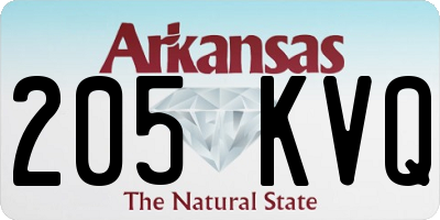 AR license plate 205KVQ