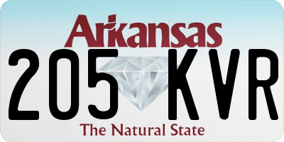 AR license plate 205KVR