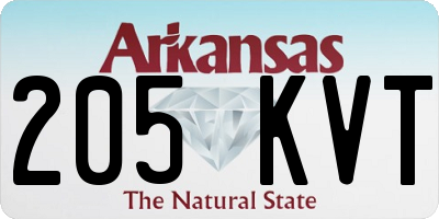 AR license plate 205KVT