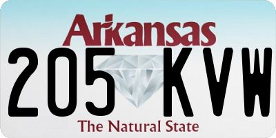 AR license plate 205KVW