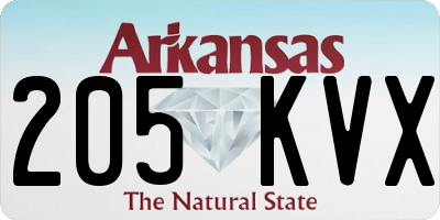 AR license plate 205KVX