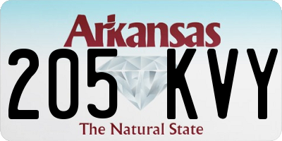 AR license plate 205KVY