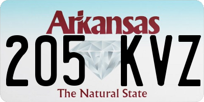 AR license plate 205KVZ