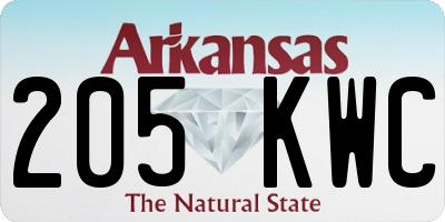 AR license plate 205KWC