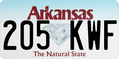 AR license plate 205KWF