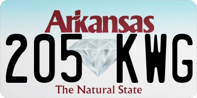 AR license plate 205KWG