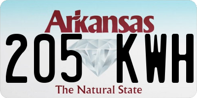 AR license plate 205KWH