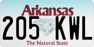 AR license plate 205KWL