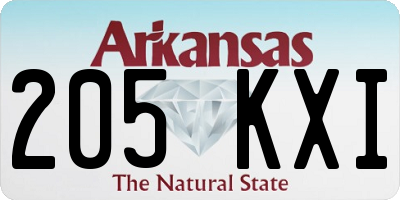 AR license plate 205KXI
