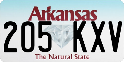 AR license plate 205KXV