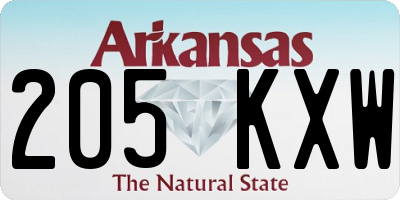 AR license plate 205KXW