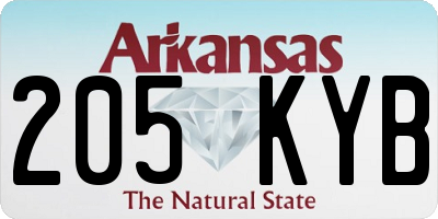 AR license plate 205KYB