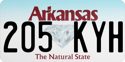 AR license plate 205KYH