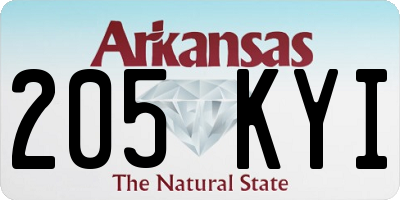 AR license plate 205KYI