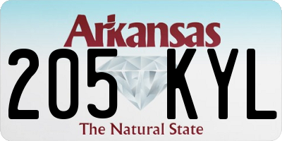 AR license plate 205KYL