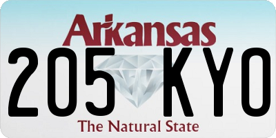 AR license plate 205KYO