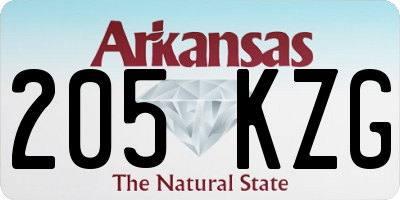 AR license plate 205KZG