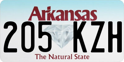 AR license plate 205KZH