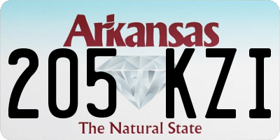 AR license plate 205KZI