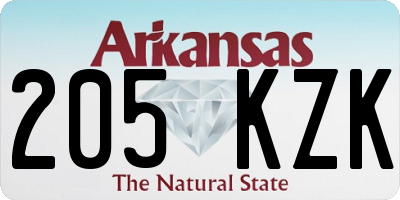 AR license plate 205KZK