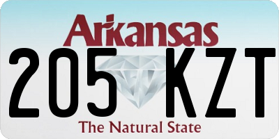 AR license plate 205KZT