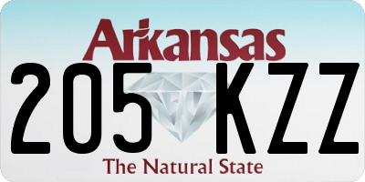 AR license plate 205KZZ