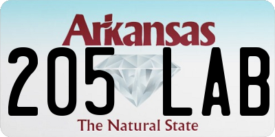 AR license plate 205LAB