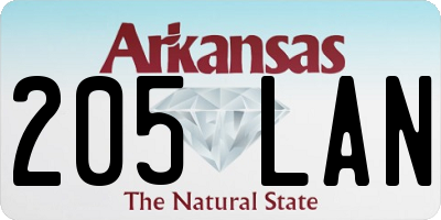 AR license plate 205LAN