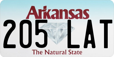 AR license plate 205LAT