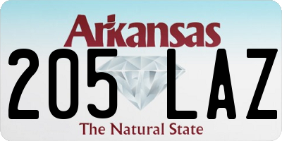 AR license plate 205LAZ