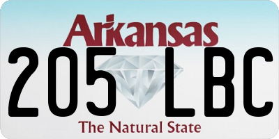 AR license plate 205LBC