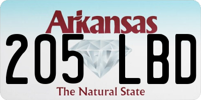 AR license plate 205LBD