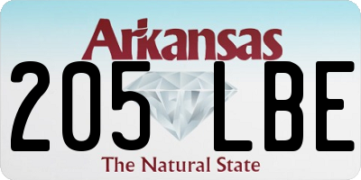 AR license plate 205LBE