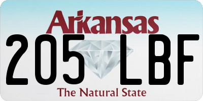 AR license plate 205LBF
