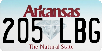 AR license plate 205LBG