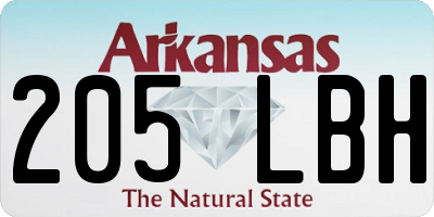 AR license plate 205LBH