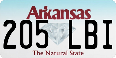 AR license plate 205LBI