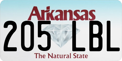 AR license plate 205LBL