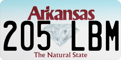 AR license plate 205LBM