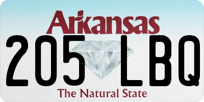 AR license plate 205LBQ