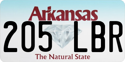 AR license plate 205LBR
