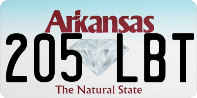 AR license plate 205LBT
